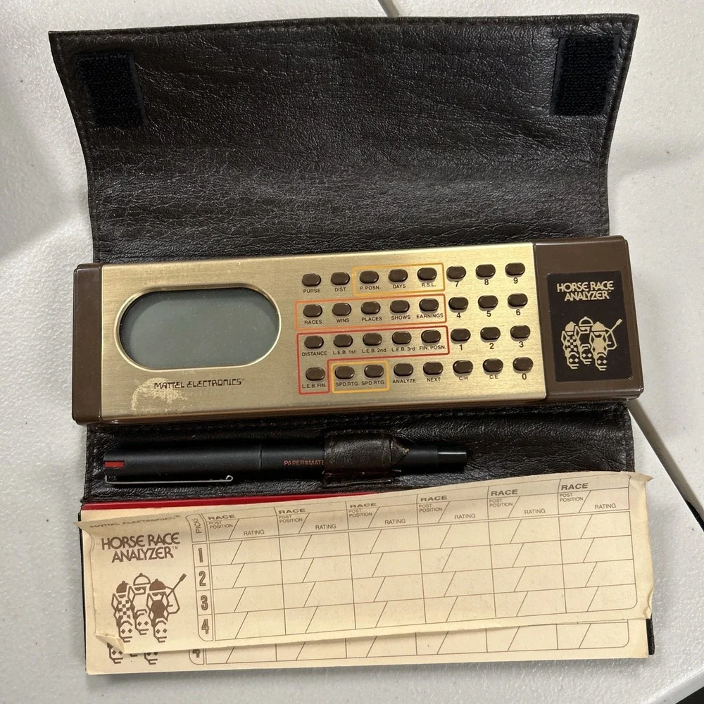 VINTAGE 1979 MATTEL ELECTRONICS HORSE RACE ANALYZER